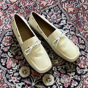 Cole Haan Ivory Driving Loafers